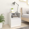 Noptiera Gossi Alb 40x40x50 cm PAL, 1 Sertar, Raft, Design Modern, Durabila