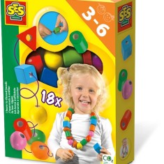 Set de joaca educativ de insirat margele din lemn 18 piese