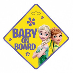 Indicator Baby On Board Frozen, galben foto