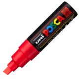 Marker UNI PC-8K Posca, 8.0 mm,varf tesit,rosu fluorescent