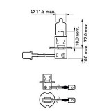 BEC PROIECTOR H3 12V VISION (blister) PHILIPS 78123