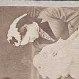 Fotografie de epoca , an 1870 , infatisand pe Regina Elisabeta si unicul copil , Marioara , rama bronz