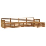 vidaXL Set de canapele de exterior 5 pcs natural Lemn Solid de Acacia 3383237