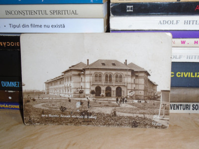 CARTE POSTALA * BUZAU , SCOALA NORMALA DE BAIETI , 1932 foto