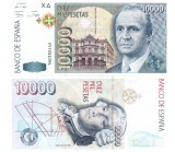 Spania 10 000 Pesetas 1992-96 P-166 (val. cat. 225$) UNC