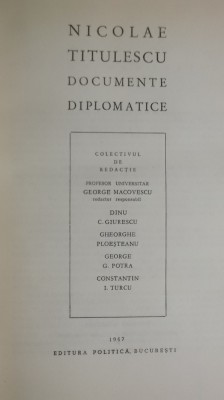 Nicolae Titulescu - Documente diplomatice foto