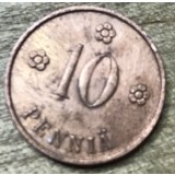 MNDSTR053 Finlanda (curatata) 10 Pennia 1961