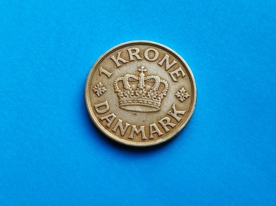 1 Krone 1939 Danemarca-RAR! foto