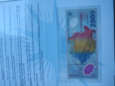 SET NUMISMATIC BACNOTA BACNOTA ECLIPSA 2000, serii pana la 4000