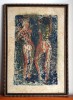 Imbaiere - arta erotica, tehnica mixta pe hartie cu fibre, tablou nuduri 33x48cm, Nud, Guasa, Avangardism