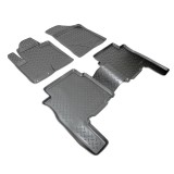 Set de 5 covorase cauciuc 3D stil tavita premium pentru Hyundai Santa Fe 2009-2012, Recambo