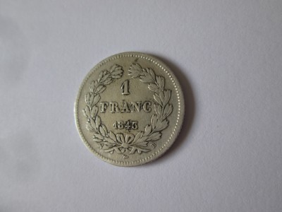 Rara! Franta 1 Franc 1843 B(Rouen) argint Louis Philippe I foto