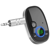 Adaptor Auto, Flippy, Bluetooth 5.0, Auxiliar, Asistenta Vocal, Jack 3.5 mm, Pentru Telefon Mobil si Sistem Audio Auto, Negru