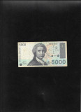 Rar! Croatia 5000 5.000 dinari dinara 1992 seria6504921