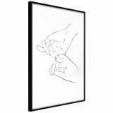 Cumpara ieftin Poster - Joined Hands (White), cu Ramă neagră, 20x30 cm