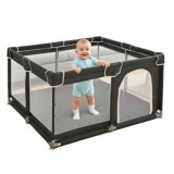 Tarc pentru copii cu activitati si manere, 127x127x69cm, Negru si Alb, CMCLASS