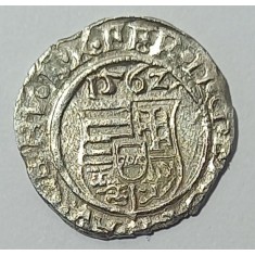 Ferdinand I, 1562, Denar Maghiar, Kremnica, Argint.