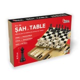 Joc sah si table, Deico Games, dimensiuni oficiale de concurs, rege 8.75 cm, Tikka