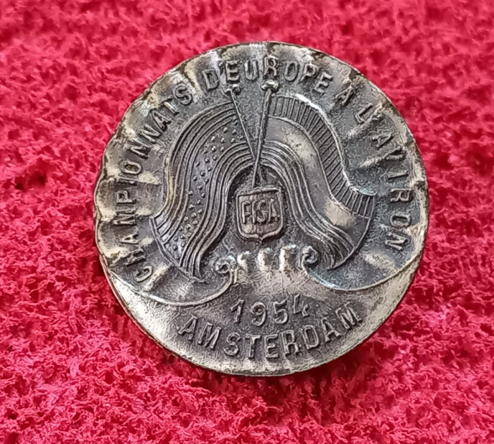 Insigna (veche) - Campionatul European de Canotaj - AMSTERDAM 1954