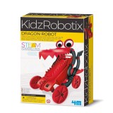 Kit constructie Dragon motorizat, Kidz Robotix, 4M, +8 ani