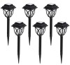 Set 6X Lampi solare pentru gradina tip felinar, negru, Oem