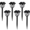 Set 6X Lampi solare pentru gradina tip felinar, negru