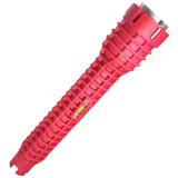 Cheie Multifunctionala Tevi, Instalator, 26cm, ABS, Rosu - Ajustabila, 7 in 1, 280mm