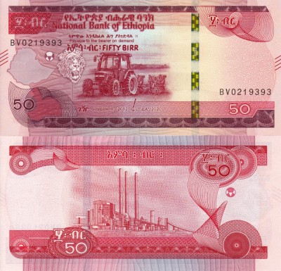 ETIOPIA 50 birr 2020 UNC!!! foto