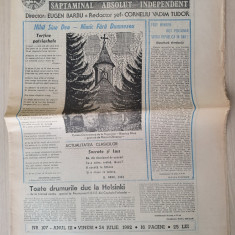 ziarul romania mare 24 iulie 1992-redactor sef corneliu vadim tudor
