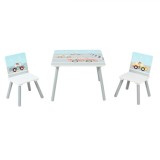 Set Birou si 2 Scaune Copii U-Grow Cars, Mobilier Copii, Masuta si Scaune, Design Ergonomic, Materiale Durabile, Ideal Gradinita