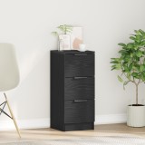 VidaXL Bufet din stejar negru 30x30x70 cm din lemn prelucrat