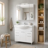 Set Baza, lavoar baie GN1531 si oglinda Celine - 80 cm