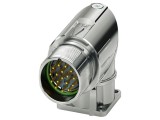 Conector M23 soclu 17 pini crimpat &icirc;n unghi IP68 - M23 PRO