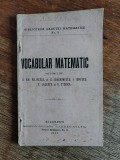 Vocabular matematic - T. Lalescu, 1923 / R6P4F