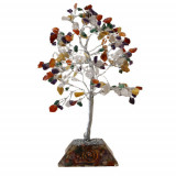 Arbore cu Pietre SemiPrețioase pe Suport din Orgonit - 160 Cristale - Mix