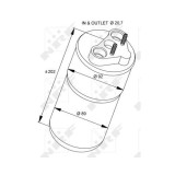 Uscator condensator aer conditionat Nissan Primastar (X83); Opel Vivaro (J7); Renault Trafic 2 (Jl) Nrf 33318