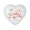 Balon folie model inimioara cu inscriptie Bride to be alb 46 cm