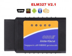 Interfata diagnoza multimarca, Bluetooth ELM 327 OBDII V2.1, Torque foto