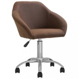 Cumpara ieftin Scaun de birou pivotant, maro, material textil