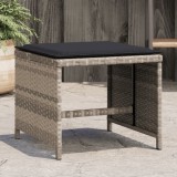 VidaXL Scaune de grădină cu perne, 4 buc. gri deschis poliratan