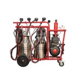 Aparat de muls vaci cu 4 posturi si 2 bidoane de inox 40 litri, pompa cu ulei