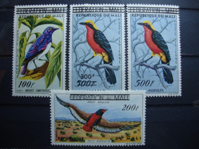 MALI 1960 SERIE PASARI SUPRATIPAR MH