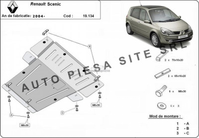 Scut metalic motor Renault Scenic 2 II fabricat incepand cu 2004 APS-19,134 foto