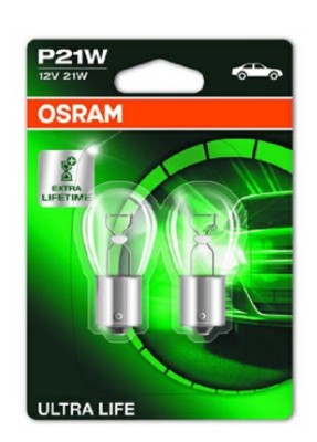 SET 2 BECURI 12V P21W ULTRA LIFE BLISTER OSRAM foto