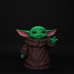 Figurină Baby Yoda 3D, de pictat - 10 cm