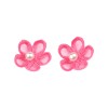 Set 10 flori textile pentru cusut sau lipit pe haine, diametru 25 mm, Roz, Crisalida