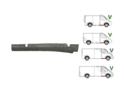 Prag metalic Ford Transit/Tourneo (V347/8), 05.2006-04.2013, Transit (V184/5), 05.2000-04.2006, fata, Dreapta, sub usa fata foto