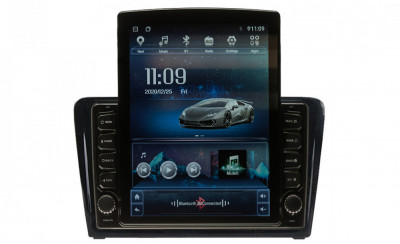 Navigatie Skoda Rapid 2012-2020 AUTONAV Android GPS Dedicata, Model XPERT Memorie 64GB Stocare, 4GB DDR3 RAM, Display Vertical Stil Tesla 10&amp;quot; Full-Tou foto