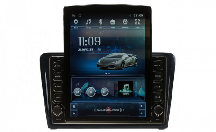 Navigatie Skoda Rapid 2012-2020 AUTONAV Android GPS Dedicata, Model XPERT Memorie 64GB Stocare, 4GB DDR3 RAM, Display Vertical Stil Tesla 10&quot; Full-Tou