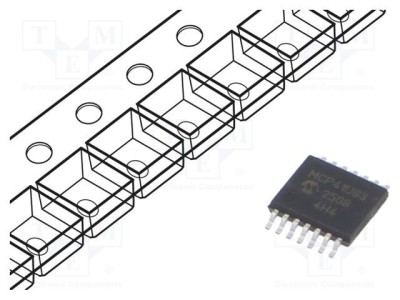 Poten&amp;Aring;&amp;pound;iometru digital 10k&amp;Icirc;&amp;copy; I2C SPI 10bit 1 canal TSSOP14 SMD Microchip foto
